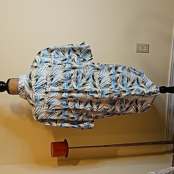 Chaps palm leaf design Men's button down shirt size XL - Picture 4 of 11